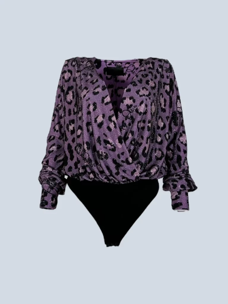 Body con strass fantasia animalier, S.