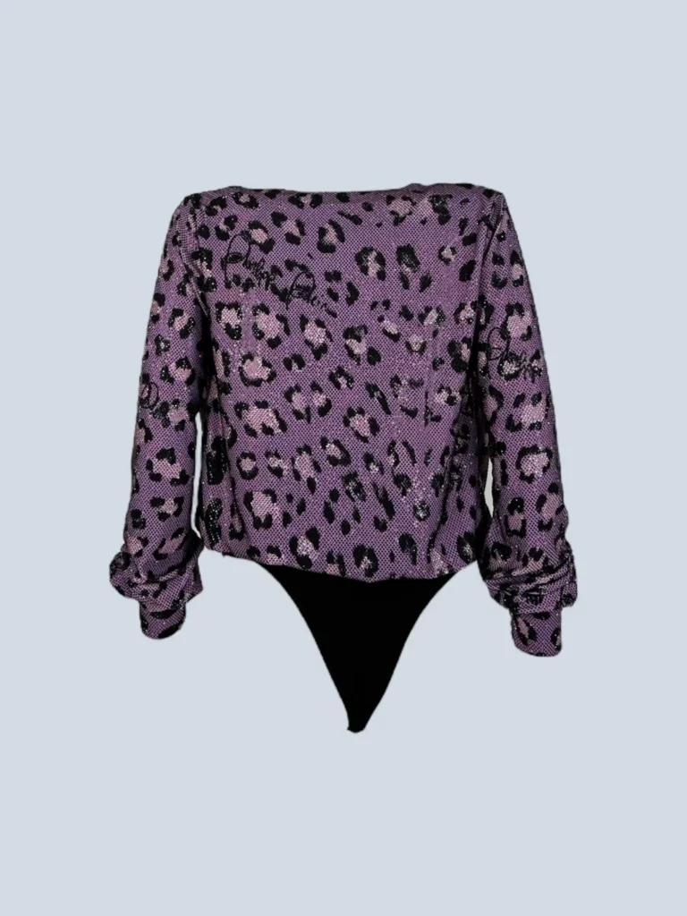 Body con strass fantasia animalier, S., foto 2 di 4