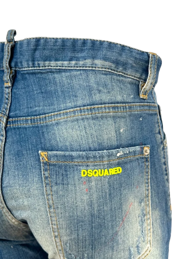 Logoed washed denim Bermuda shorts, photo 4 of 5