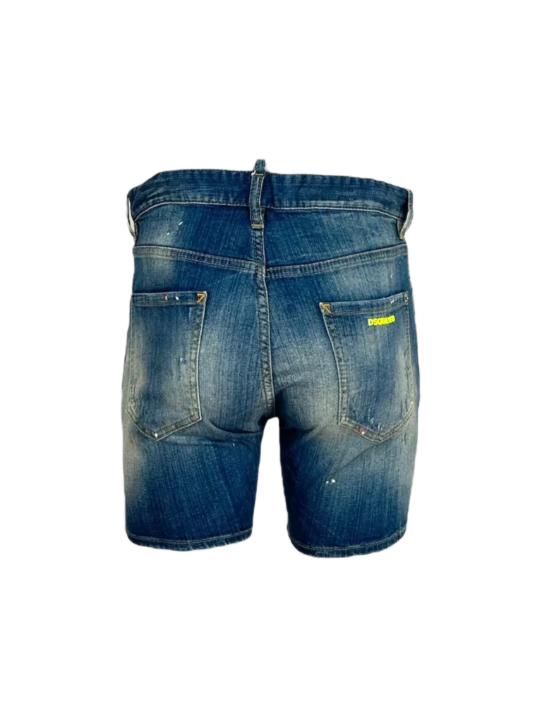 Logoed washed denim Bermuda shorts, photo 2 of 5