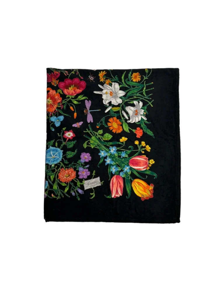 Telo mare in cotone stampa flora.