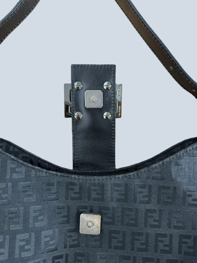 Borsa a spalla in nylon monogram Zucchino., foto 6 di 8