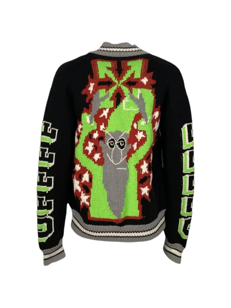 Logo knit wool cardigan., photo 3 of 7