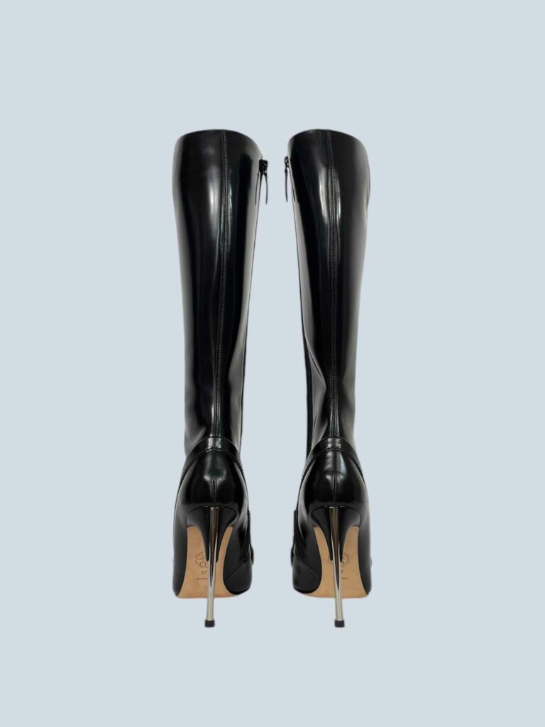 Brushed leather buckle boots, 37., photo 4 of 5