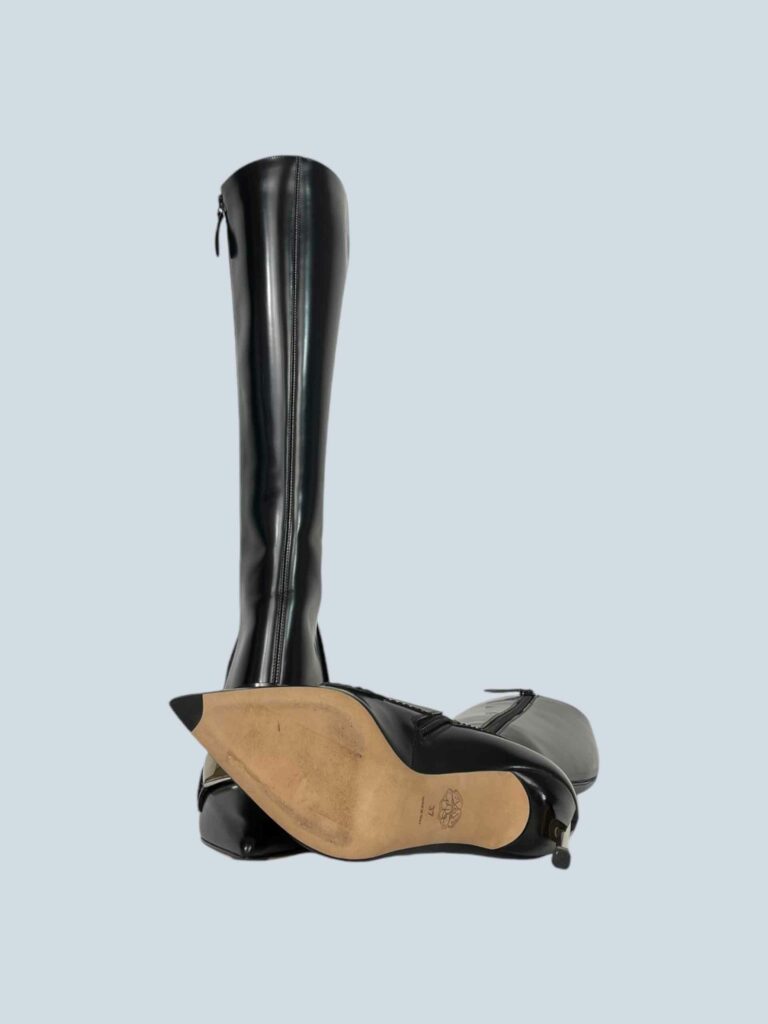 Brushed leather buckle boots, 37., photo 5 of 5