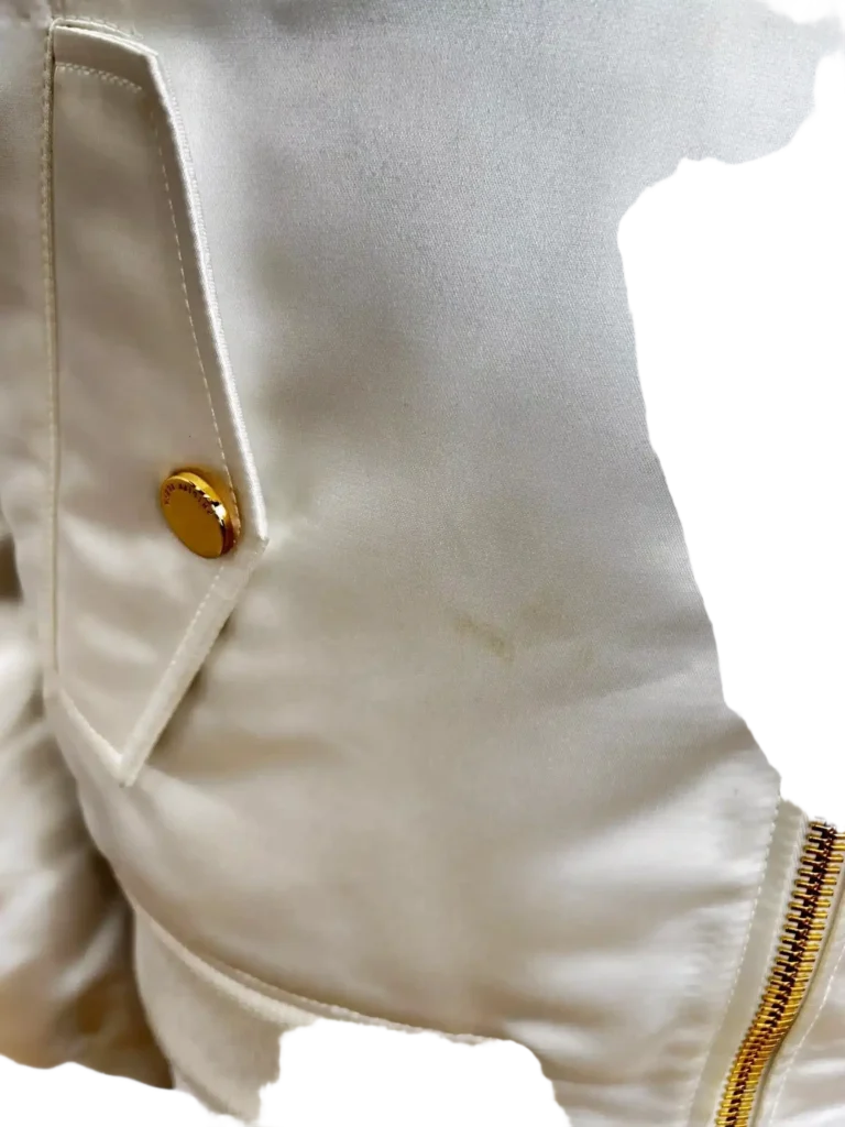 Giubbotto bomber in raso di poliestere con maxi logo ricamo., foto 6 di 11