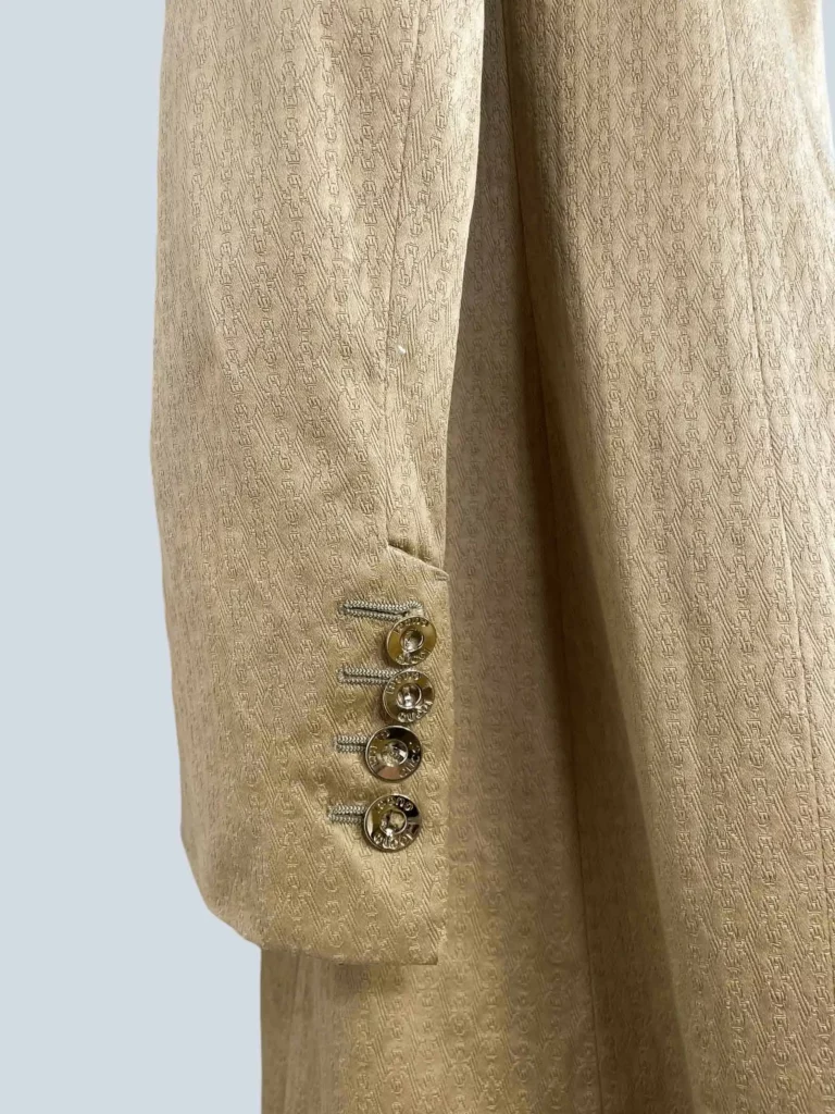 Cappotto in cotone jacquard motivo maglia marinara, 40., foto 6 di 7