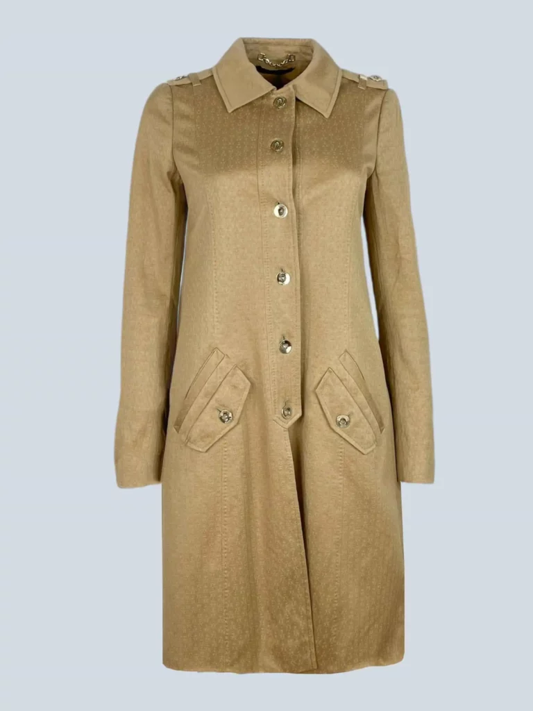 Cappotto in cotone jacquard motivo maglia marinara, 40.