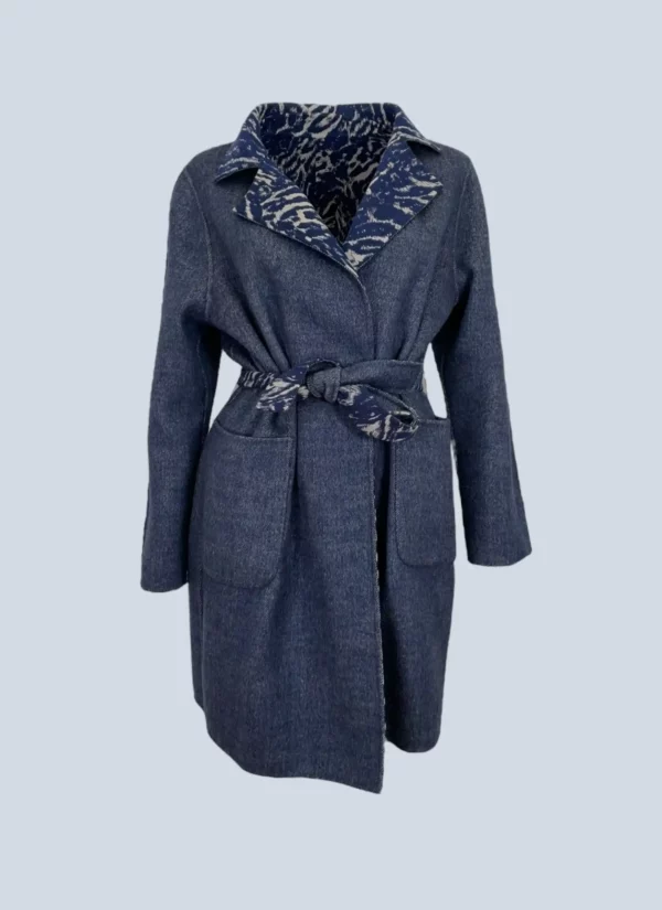 <b>Weekend Max Mara</b><br> cappotto a vestaglia reversibile animalier, 38.