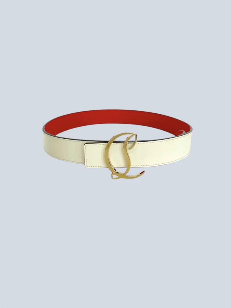 Cintura in pelle spazzolata con fibbia logo, 85.