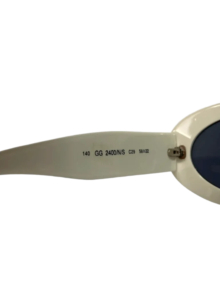 Occhiali da sole ovali in acetato Vintage con logo., foto 6 di 8
