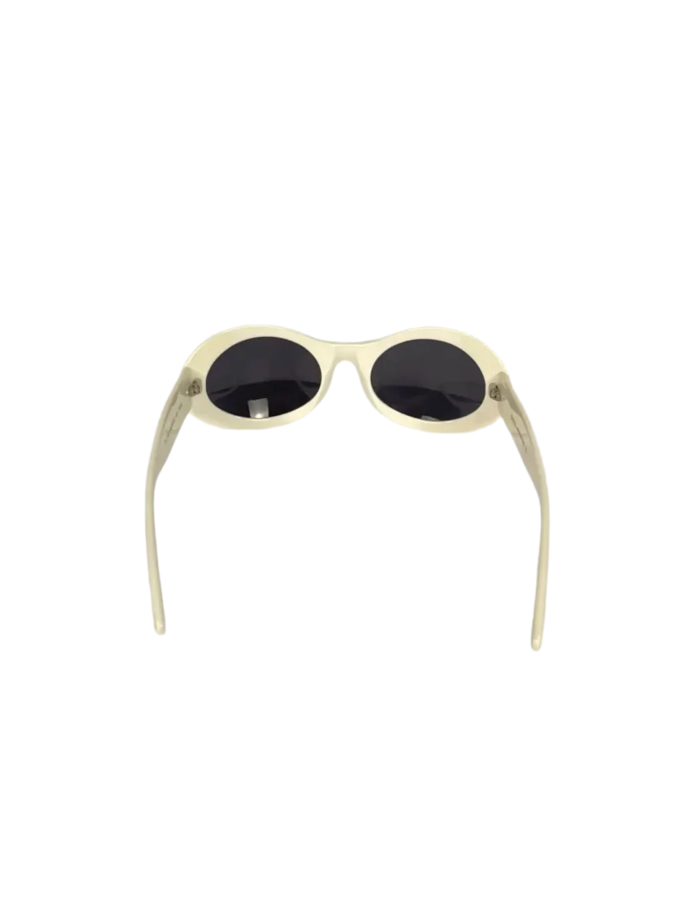 Occhiali da sole ovali in acetato Vintage con logo., foto 3 di 8