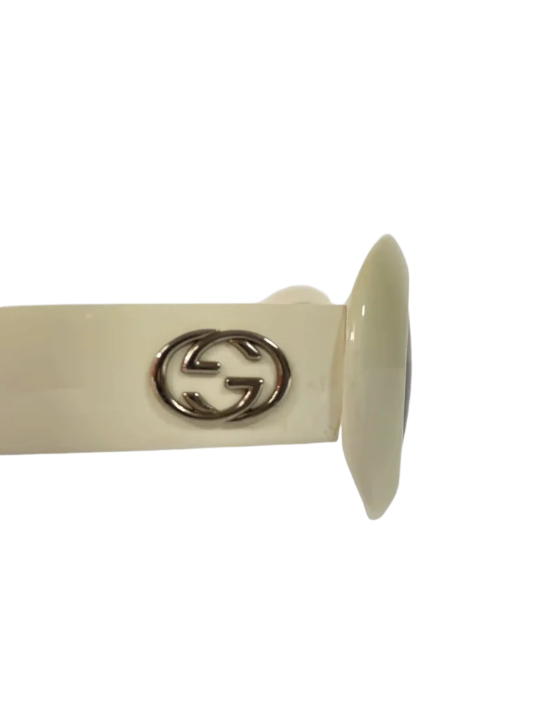 Occhiali da sole ovali in acetato Vintage con logo., foto 5 di 8