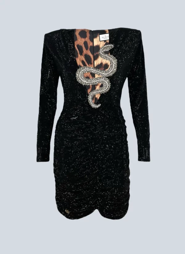 <b>Philipp Plein</b><br> abito tubino corto Crystal Snake, L.