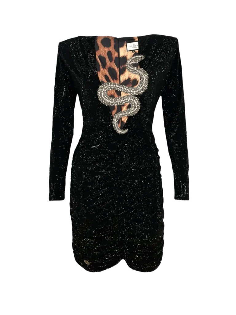 Abito tubino corto Crystal Snake.
