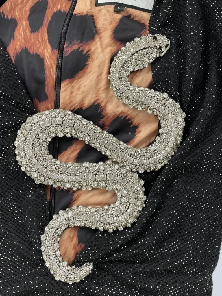 Abito tubino corto Crystal Snake, L., foto 4 di 6