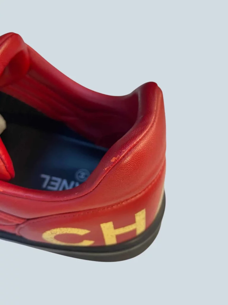 Leather logo print sneakers, 41., photo 6 of 6