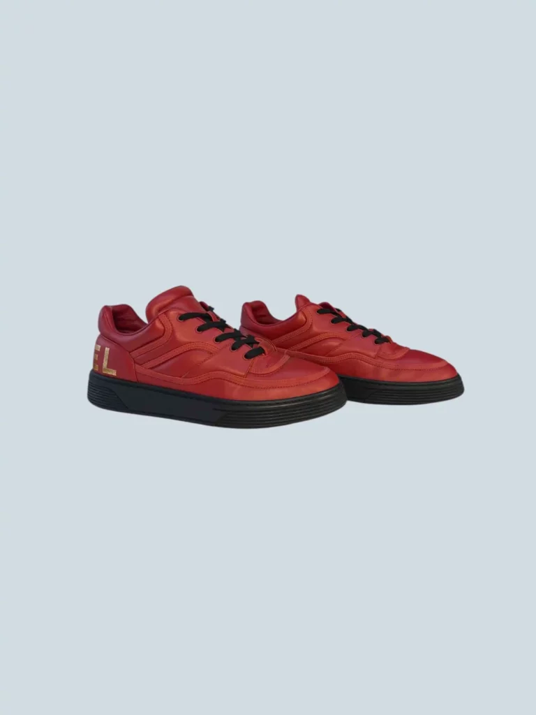 Leather logo print sneakers, 41., photo 2 of 6