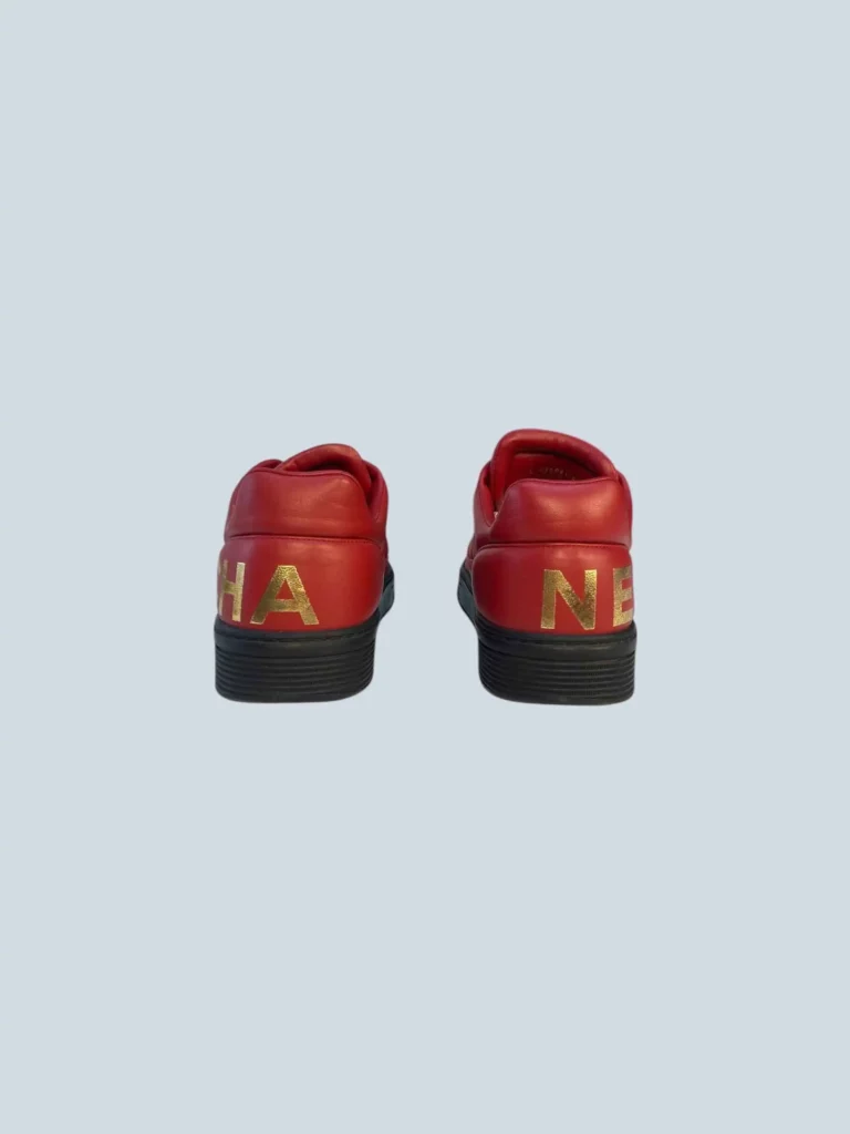 Leather logo print sneakers, 41., photo 4 of 6