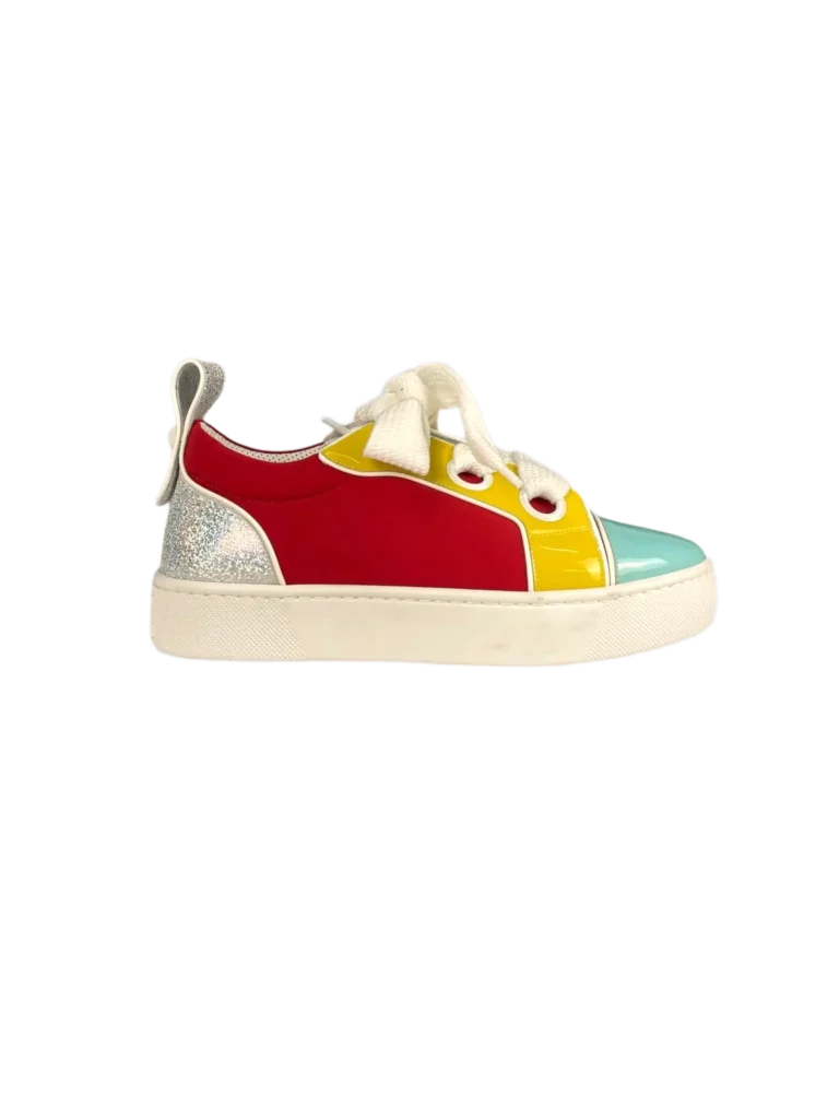 Sneakers Toy Toy in multicolor leather and patent leather.