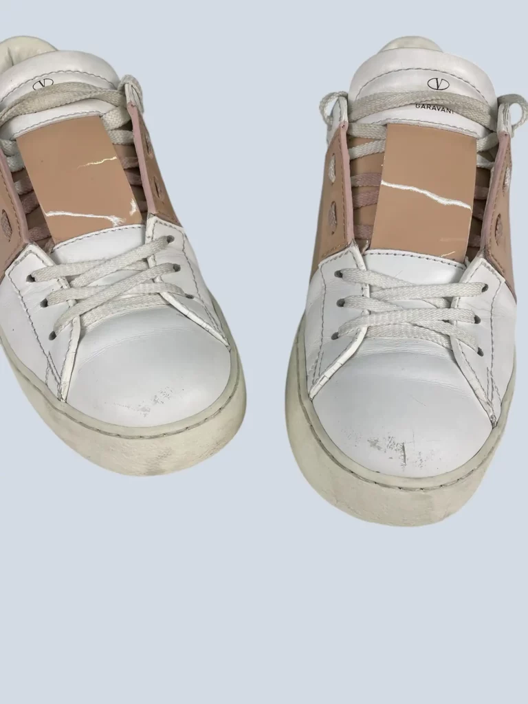 Garavani, sneakers Open in pelle con banda in vernice, 38., foto 6 di 6