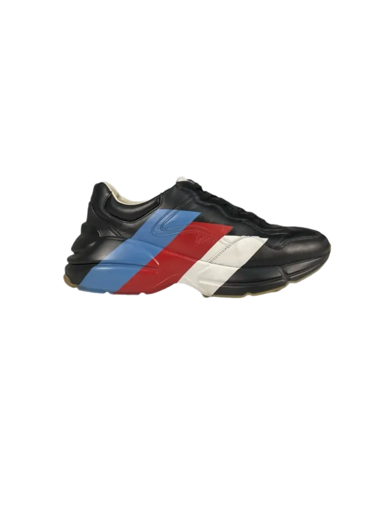 Sneakers Rython in leather with web straps.