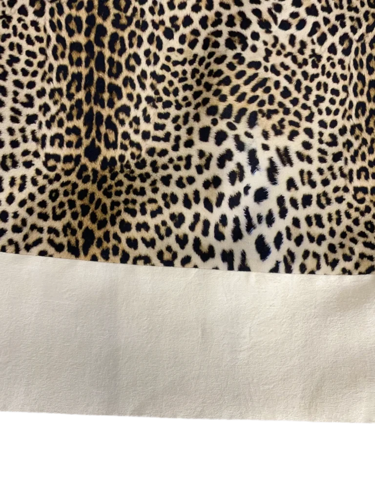 Abito a maniche corte stampa animalier in seta e cotone., foto 7 di 7