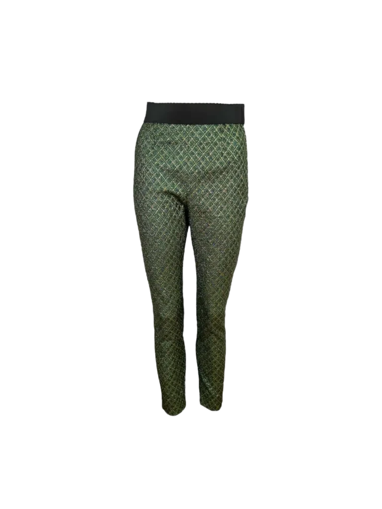 Pantaloni in lurex stretch.