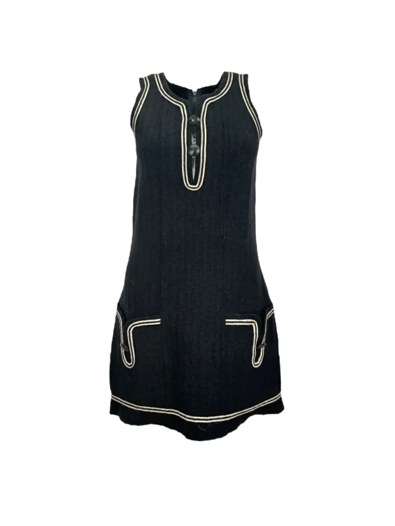 Wool mini dress.