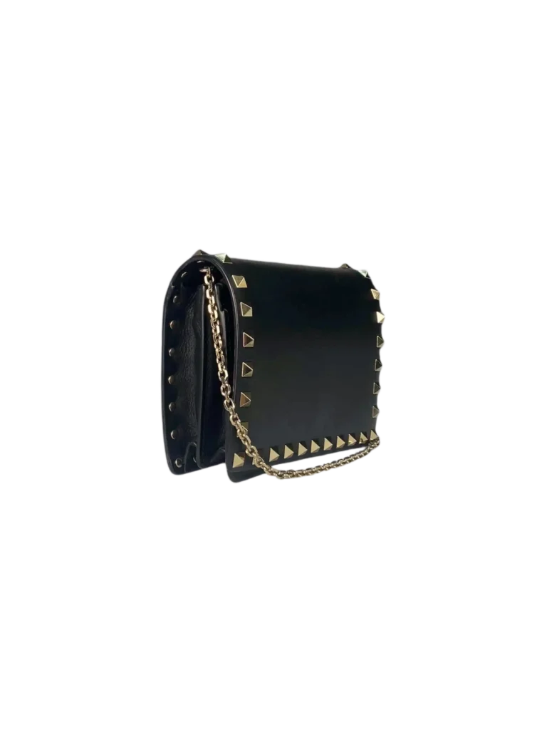 Rockstud leather crossbody clutch, photo 2 of 6