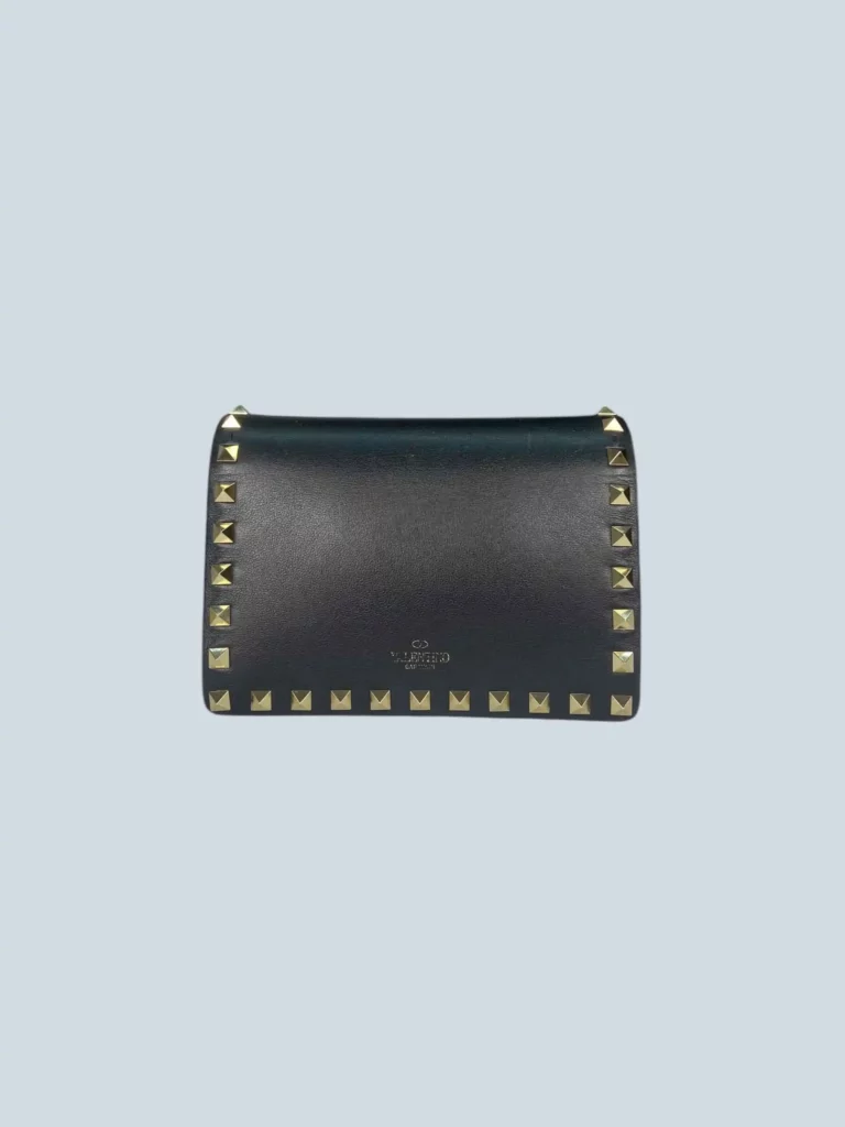 Rockstud leather crossbody clutch, photo 3 of 6