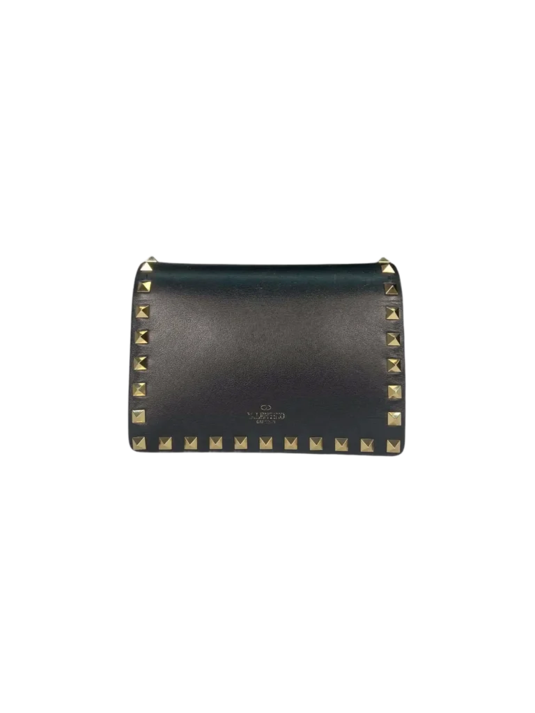 Rockstud leather crossbody clutch, photo 3 of 6
