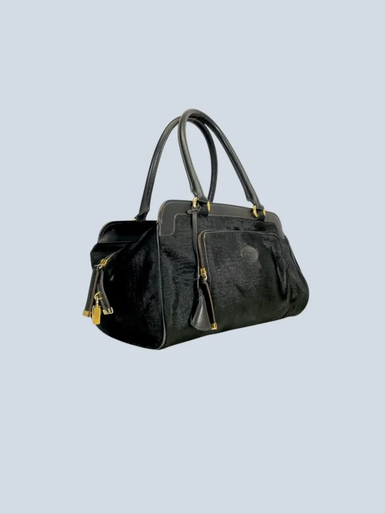 Borsa a spalla in pelle e cavallino., foto 2 di 11