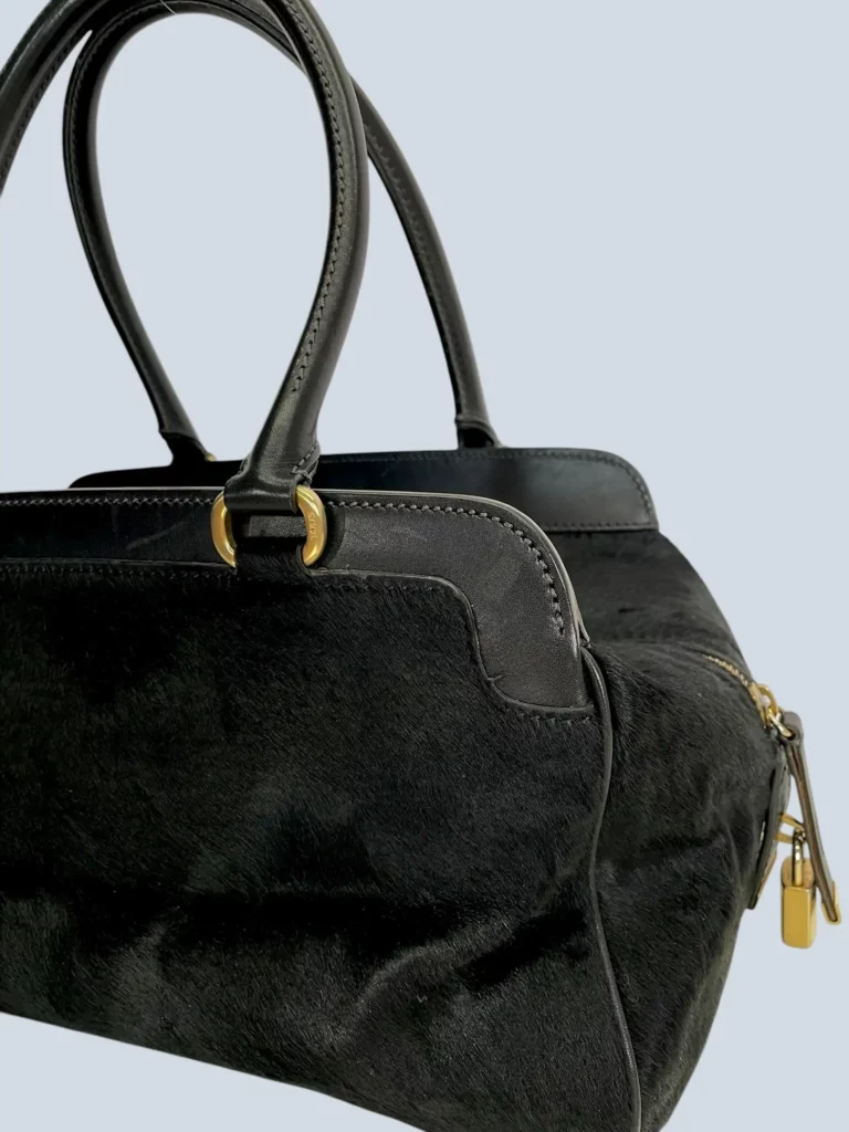 Borsa a spalla in pelle e cavallino., foto 9 di 11