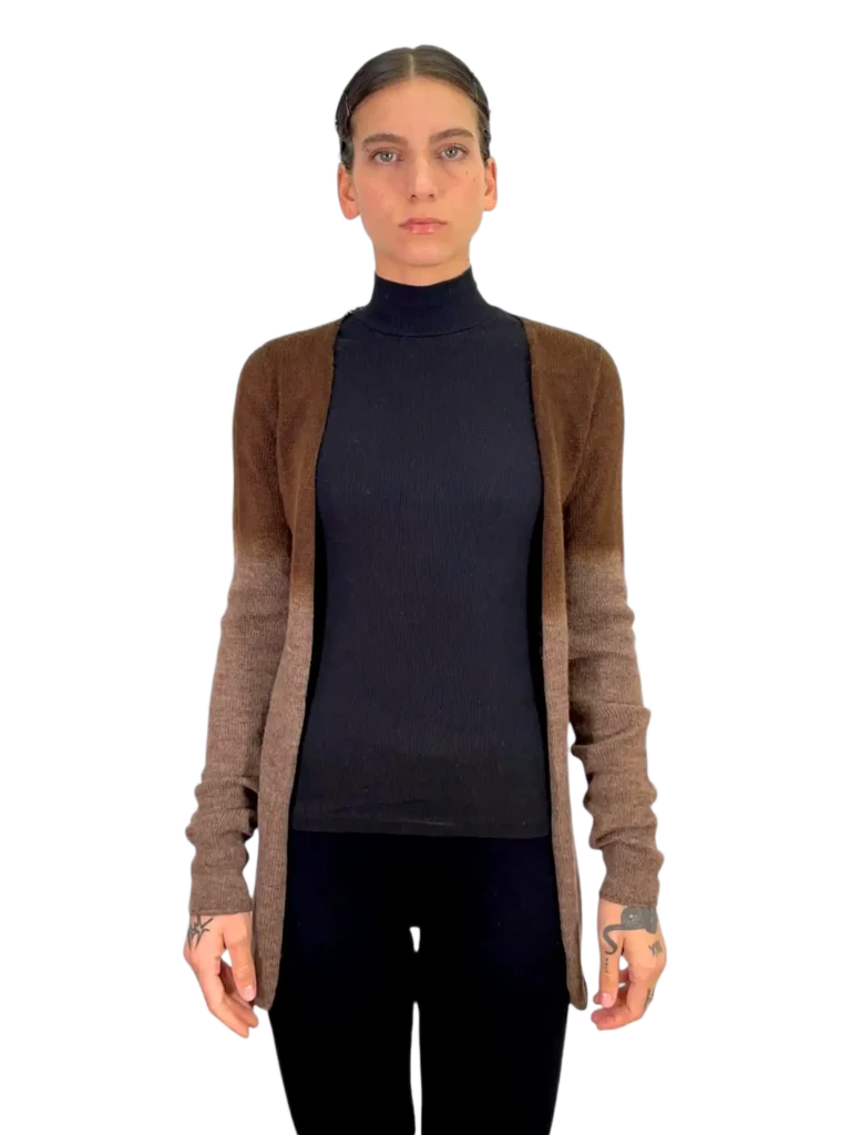 Wool blend cardigan.