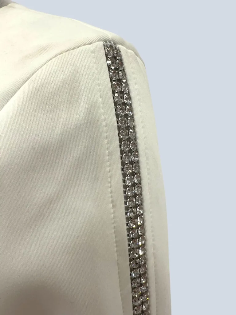 Felpa con zip Gothic Plein in triacetato e cristalli, S., foto 8 di 9