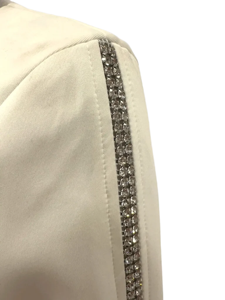 Felpa con zip Gothic Plein in triacetato e cristalli., foto 8 di 9