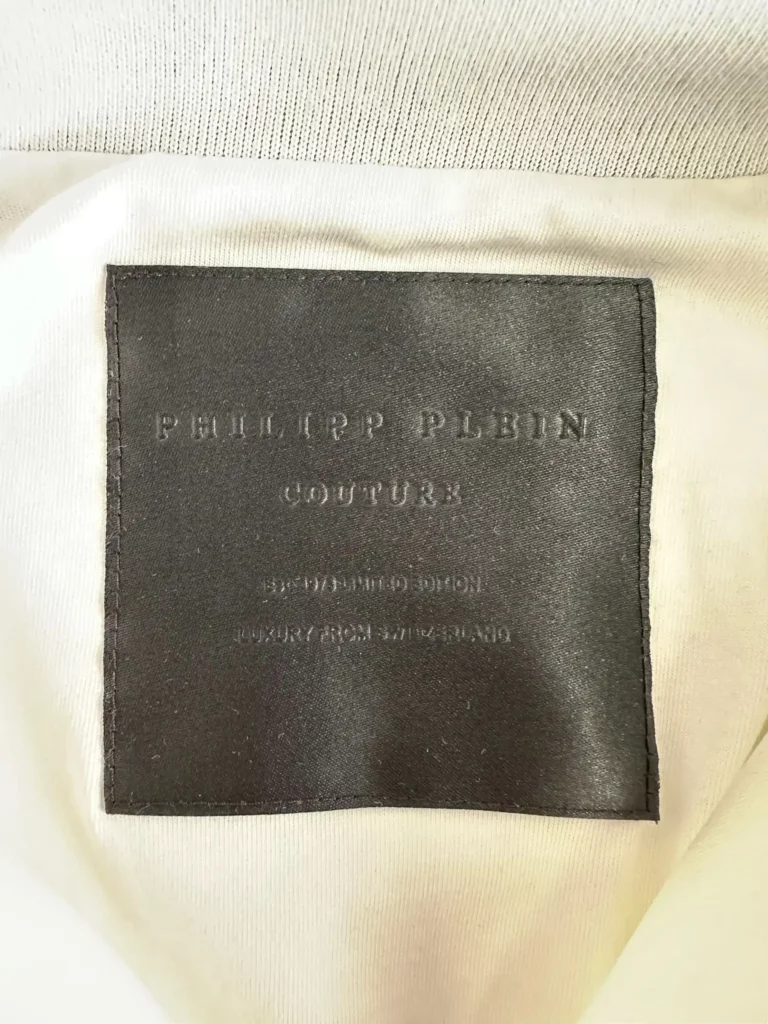 Felpa con zip Gothic Plein in triacetato e cristalli, S., foto 9 di 9