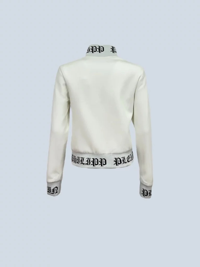 Felpa con zip Gothic Plein in triacetato e cristalli, S., foto 2 di 9