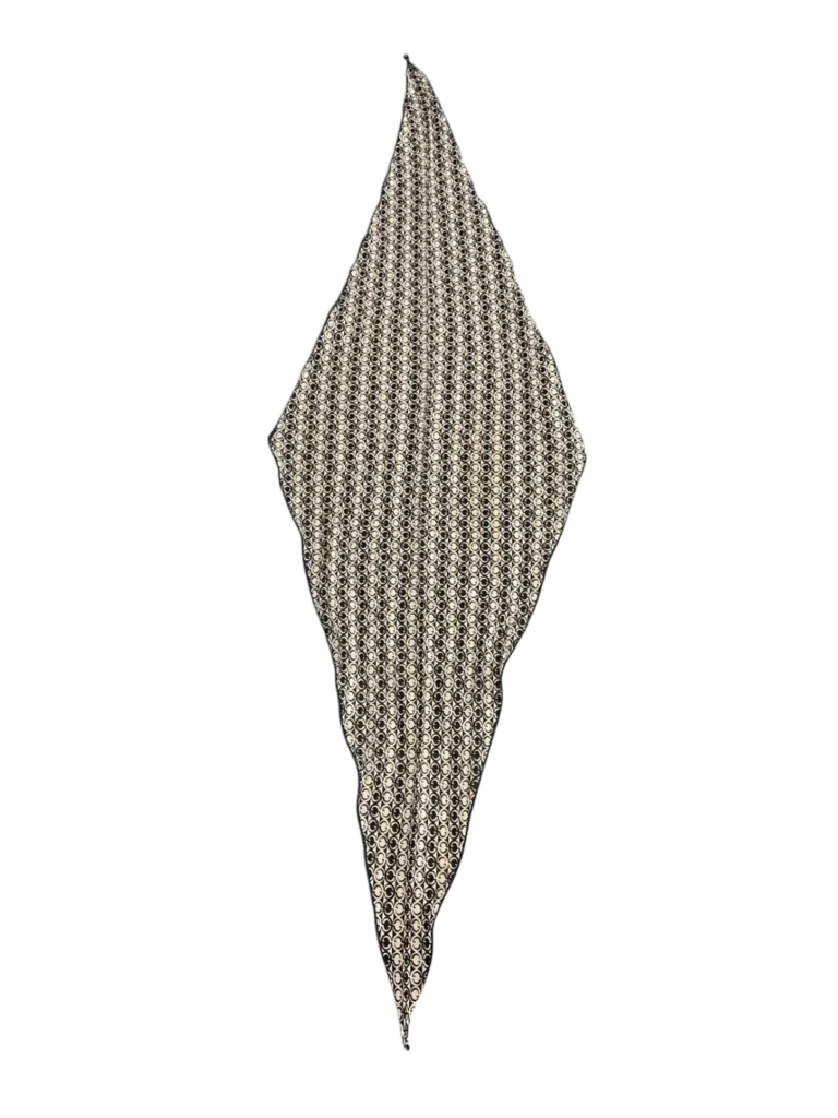 Silk foulard with all-over logo print, photo 2 of 4
