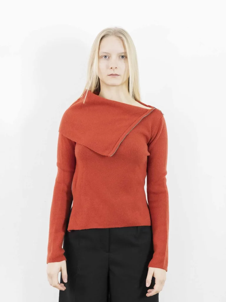 Zip detail cashmere sweater, 38fr.
