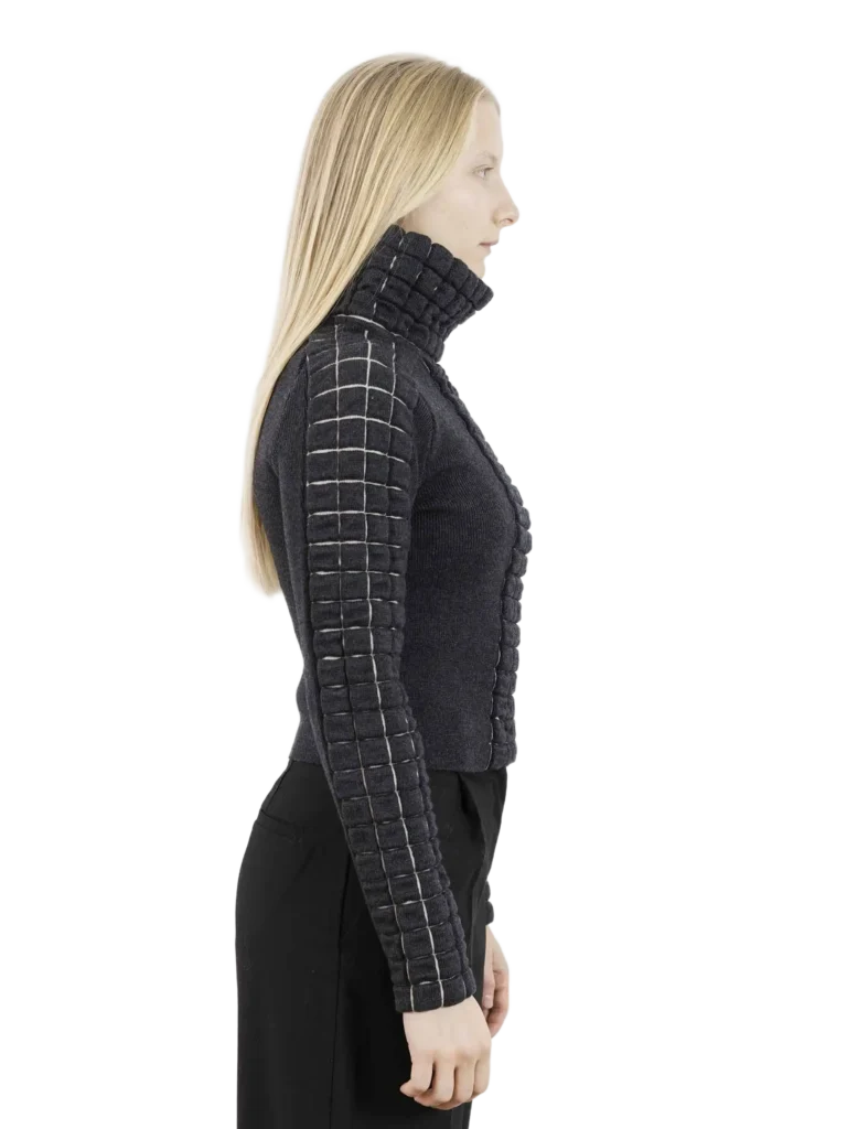 Matelassé wool turtleneck sweater, photo 2 of 4