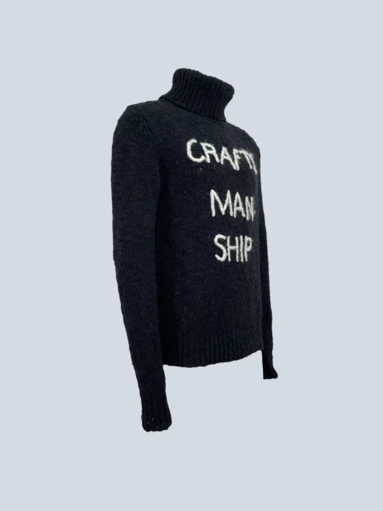 “Crafts Man Ship” textured wool turtleneck sweater, 48., photo 2 of 6