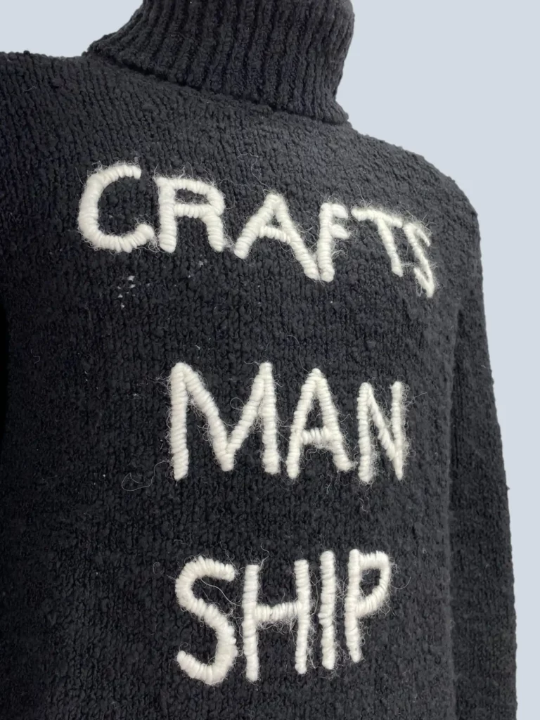 “Crafts Man Ship” textured wool turtleneck sweater, 48., photo 5 of 6