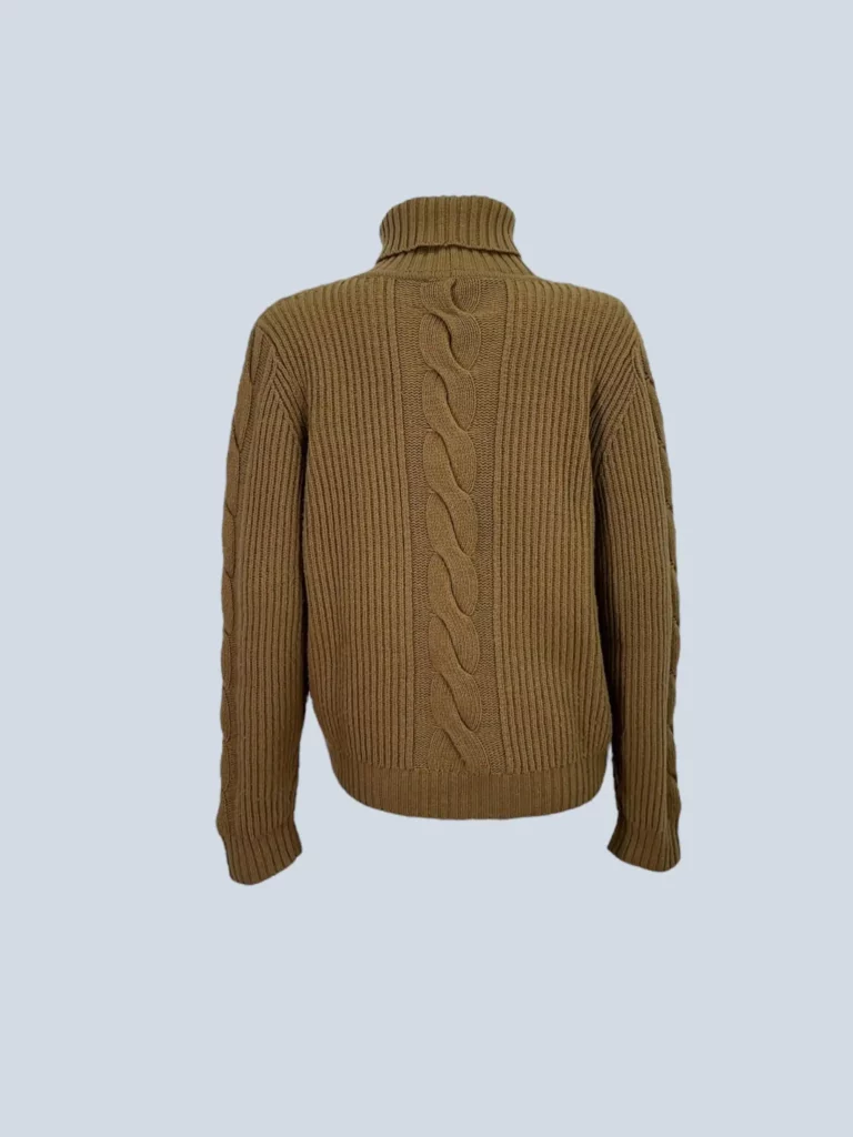 Maglione a collo alto in lana di cammello, S., foto 3 di 4