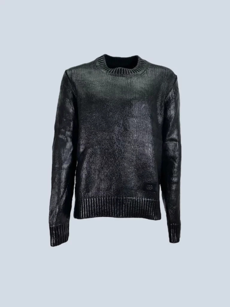 Coated effect wool sweater, 48.