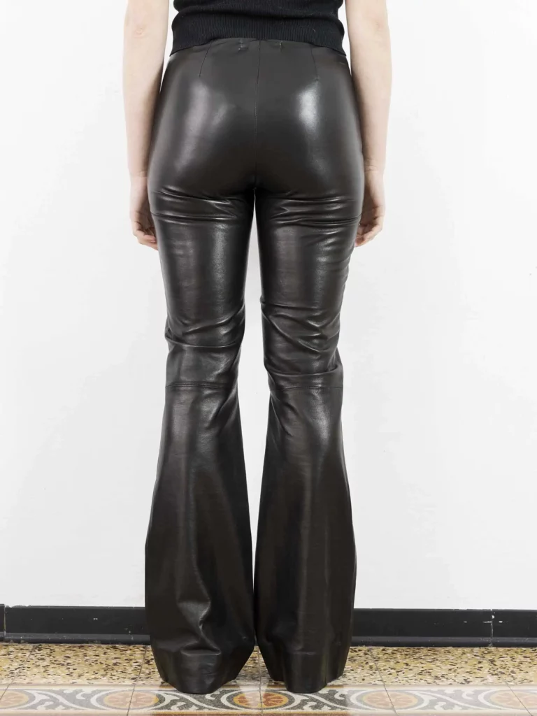 By Tom Ford, pantaloni a zampa in pelle, 38., foto 3 di 4