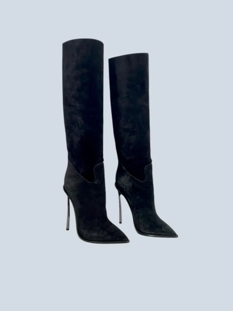 Casadei, Blade suede boots with metal stiletto heel, 35., photo 2 of 7