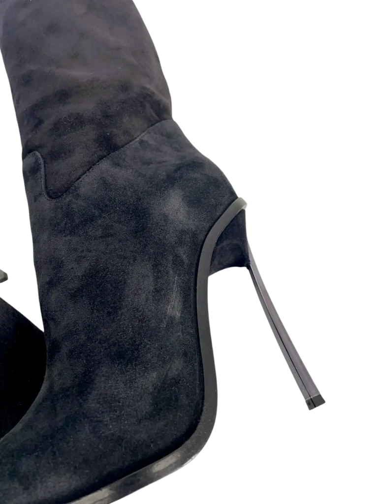 Casadei, Blade suede boots with metal stiletto heel., photo 7 of 7