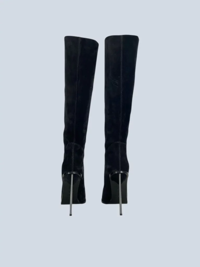 Casadei, Blade suede boots with metal stiletto heel, 35., photo 4 of 7